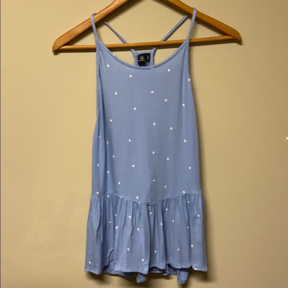 Volcom Polka Dot Blue Tank Size M